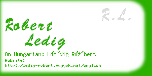 robert ledig business card